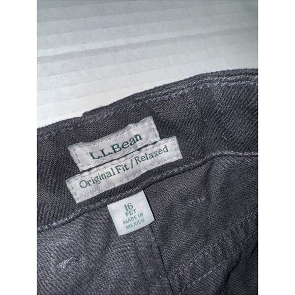 LL Bean Women's Jeans Sz 16 Reg Denim Original Fit Relaxed Cotton Black - Picture 2 of 12